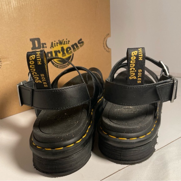 Dr. Martens Black Leather Buckle Sandals Size 9 - Picture 10 of 15